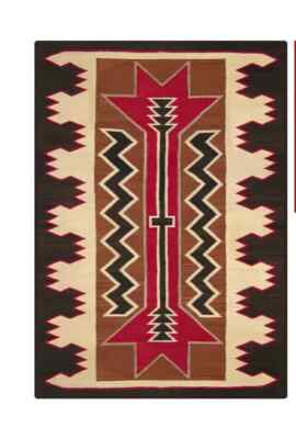 Southwestern Native American Handwoven Navajo Kilim Wool Rug Two Grey Hill Rugs
