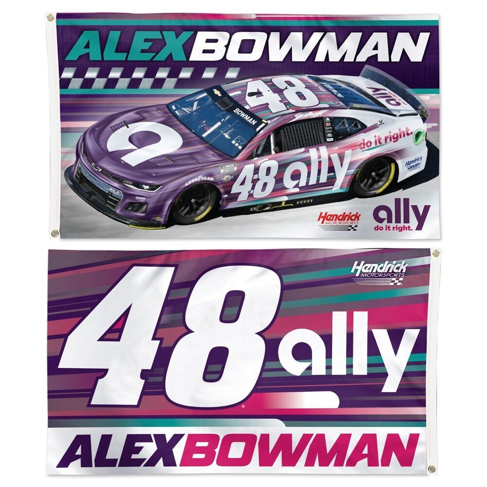 ALEX BOWMAN #48 ALLY DO IT RIGHT 3'X5' 2-SIDED DELUXE FLAG NEW WINCRAFT 👀🏁