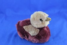 VINTAGE STEIFF PLUSH DUCK GLASS EYES SQUEAKER LARGE BUTTON TAG 1980'S