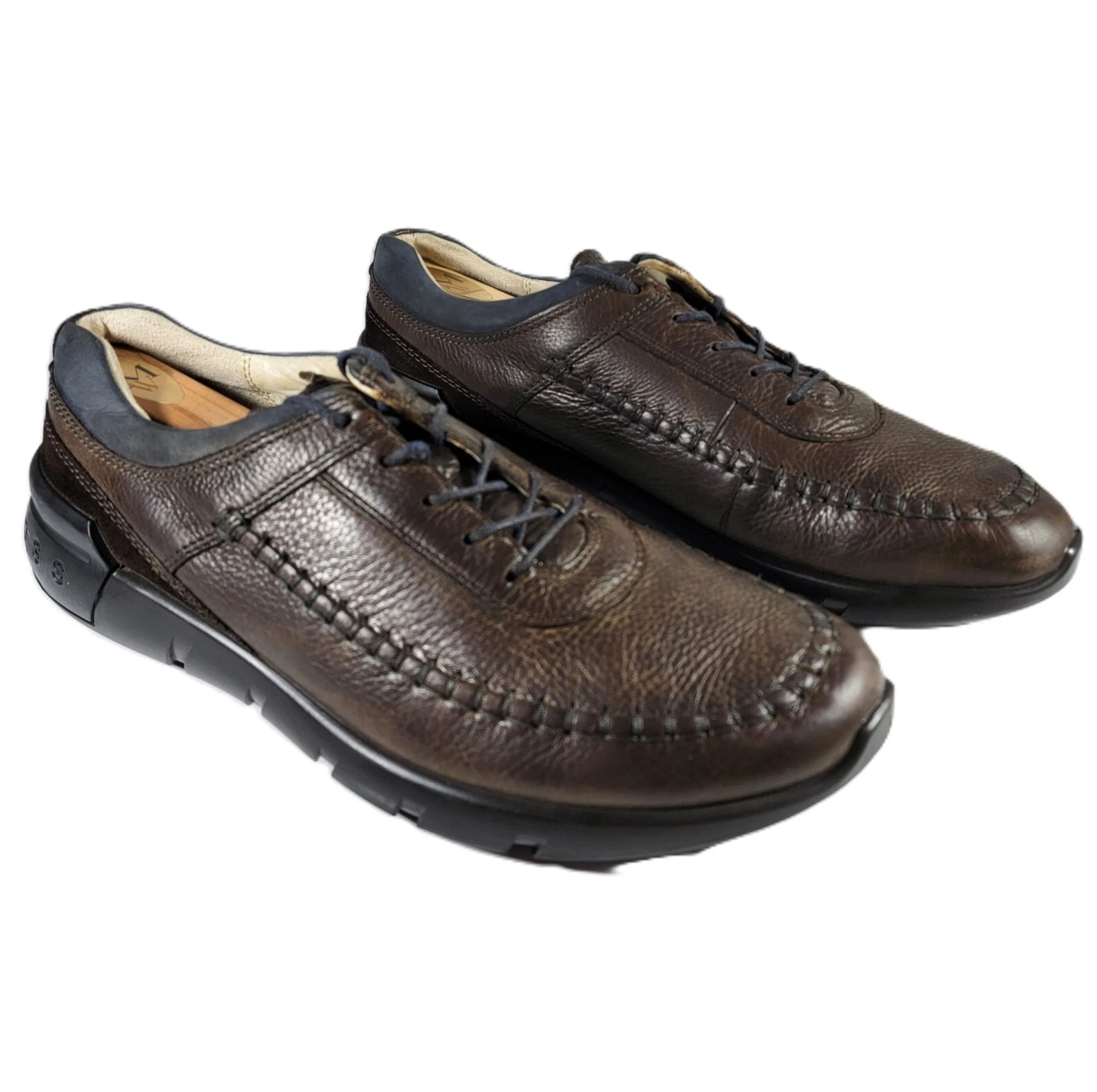 Scarpe Oxford Ecco in pelle marrone casual da passeggio Ecco Cross da uomo taglia 44 10 10 5