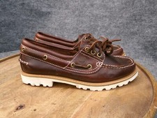 Timberland Heritage Noreen 3 Eye Boat Shoes Burgundy Leather Women's Size 6 US