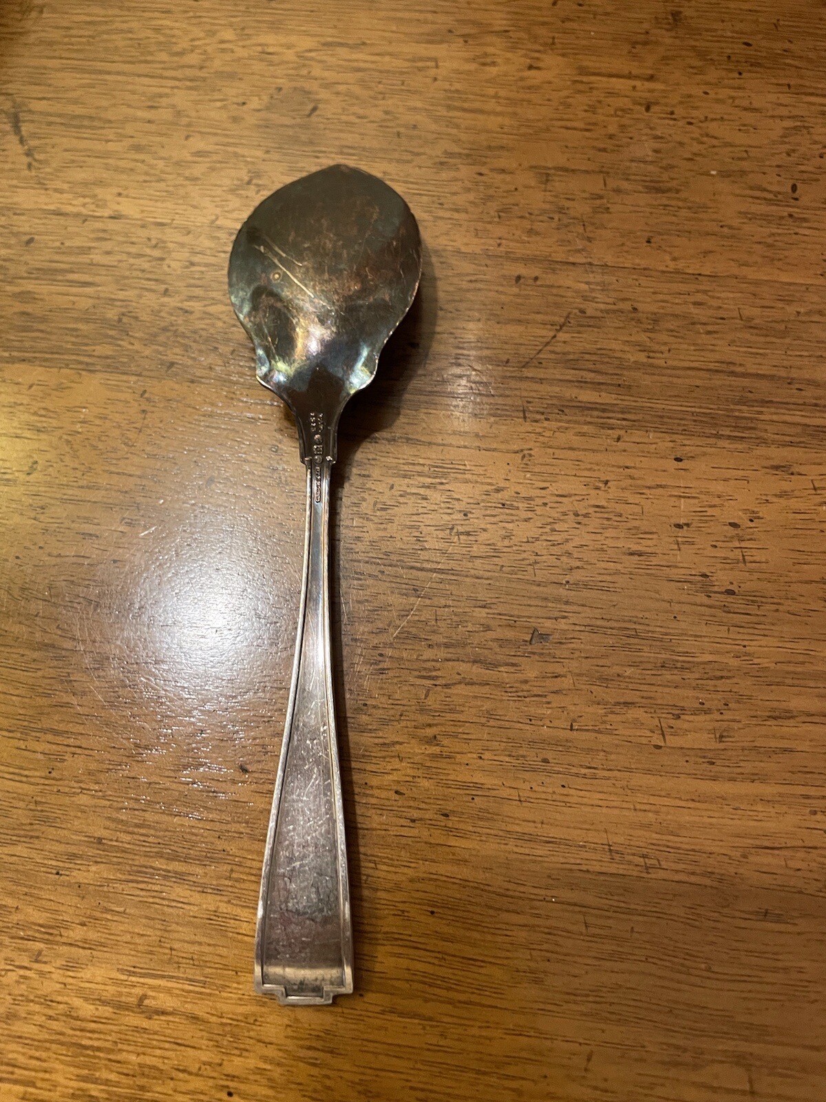 Antique GORHAM Old Marks ETRUSCAN Sterling Jelly Server Spoon 6 1/8in