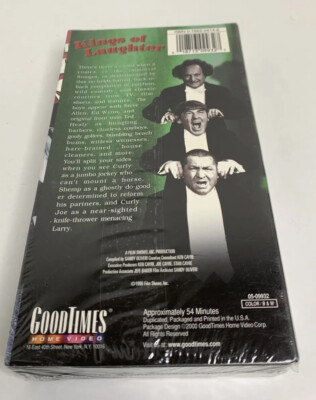 NEW The Three Stooges Kings Of Laughter VHS Goodtimes 2000 Comedy