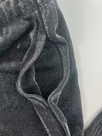 Victoria's Secret Glitter VS Logo Lounge Wide Leg Pants w/ Pocket Black XL NWT