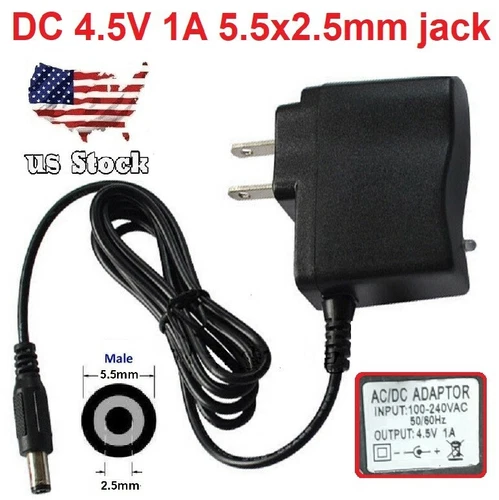 US Plug 4.5V 1000mA 1A 5.5*2.1mm AC DC Power Supply Adapter Wall Charger