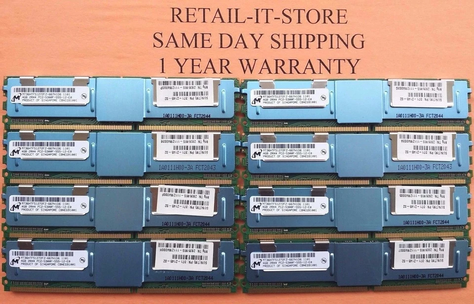 32GB (4GB x8) FOR DELL POWEREDGE 1900 1950 1955 1955 2900 2950 R900 1 YEAR WARRA - Image 3 of 3