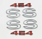 4pcs For 1970 1971 1972 Chevelle SS & 454 EZ ON 2 Side Tape Fender Emblem Badge