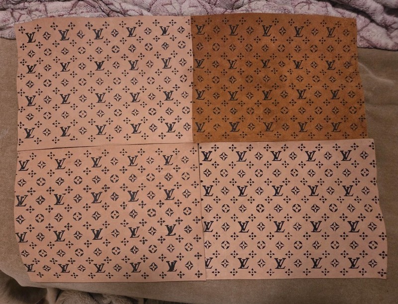 4pieces Of 8.5"×10.5" Leather Pieces Double Sided For Repair, Or Crafts. Blem