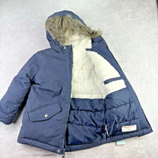 Cat  Jack Warm Parka Boys XS 4/5 Faux Fur Hooded Water Wind Resistant Coat NWT