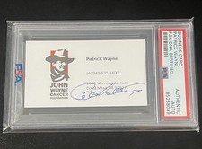 Patrick Wayne son of John Wayne  PSA/DNA Autographed Signed Business Card