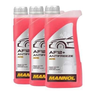 MANNOL Antigel AF12+ Longlife Prêt à l’emploi, 3x1 L - Photo 1/4