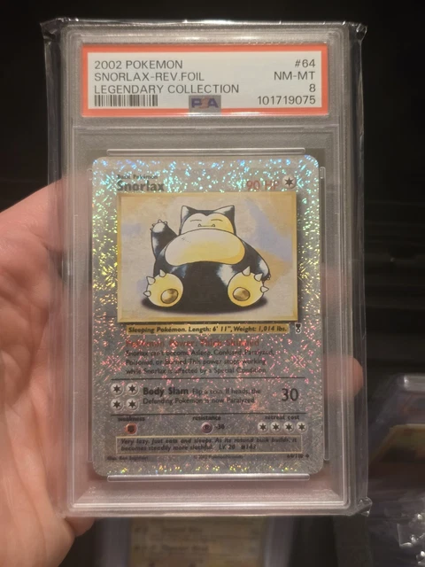 Snorlax 64/110 Legendary 2002 Reverse Holo/Reverse Foil PSA 8