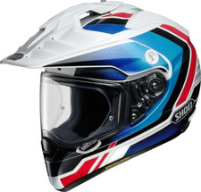 Shoei Hornet Sovereign TC-10 Red Blue Adventure Motorcycle Crash Helmet SMALL
