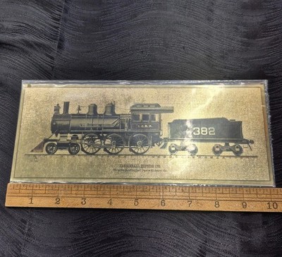 Robert Kern Foil Etching Cannonball Express 1896 Steam Locomotive Union Pacific