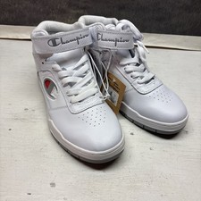 Champion cps10988m Men Court Hi White/Grey New Shoes Hook And Loop