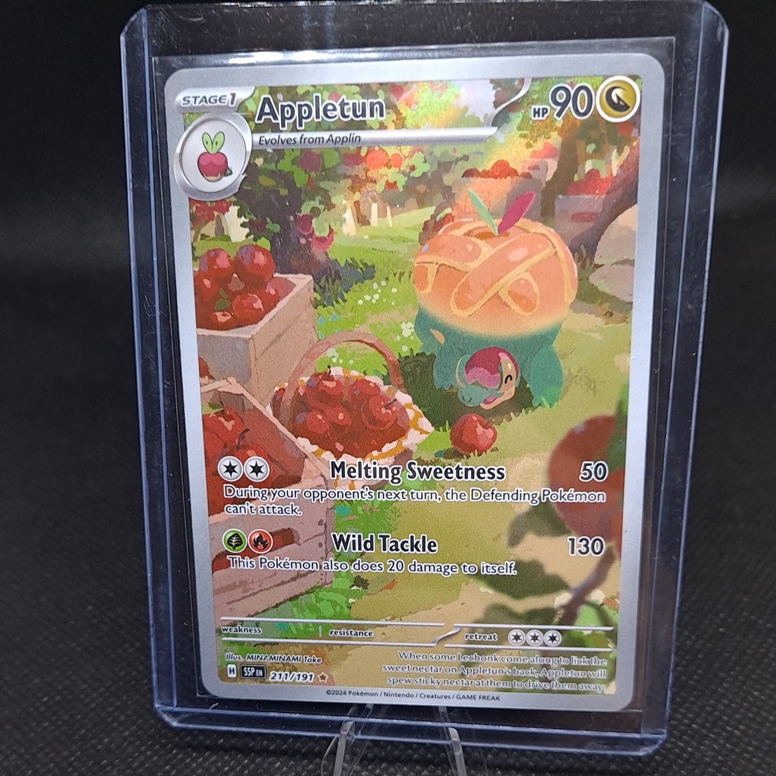 Appletun 211/191 Sv08: Surging Sparks Holo Illustration Rare (IR): NM