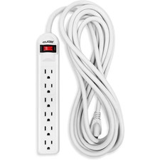 15 Ft. Extension Cord, Surge Protector Power Strip with 6 Outlets, Lighted On-Of