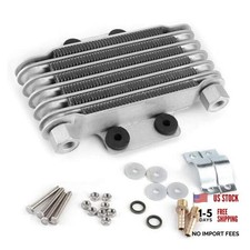 Engine Oil Cooler Kit, Aluminum Alloy 6 Row Universal Motorcycle Cooling