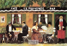 Caf? La Provence Guy Buffet Postcard by Classico San Francisco #446-006