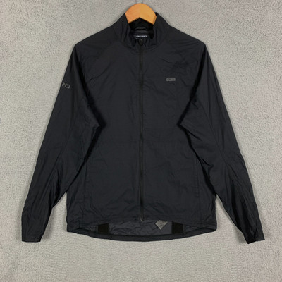 Giro Stow Jacket Men's Medium Black Full Zip Lightweight Packable Trail Cycling