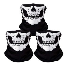 ZKSM 3Pcs Breathable Face Masks Skull Mask 1 Count (Pack of 1), White