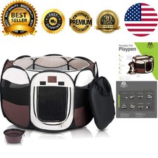 Portable Foldable Pet Playpen for Dogs  Cats - Indoor/Outdoor Use, Small Size