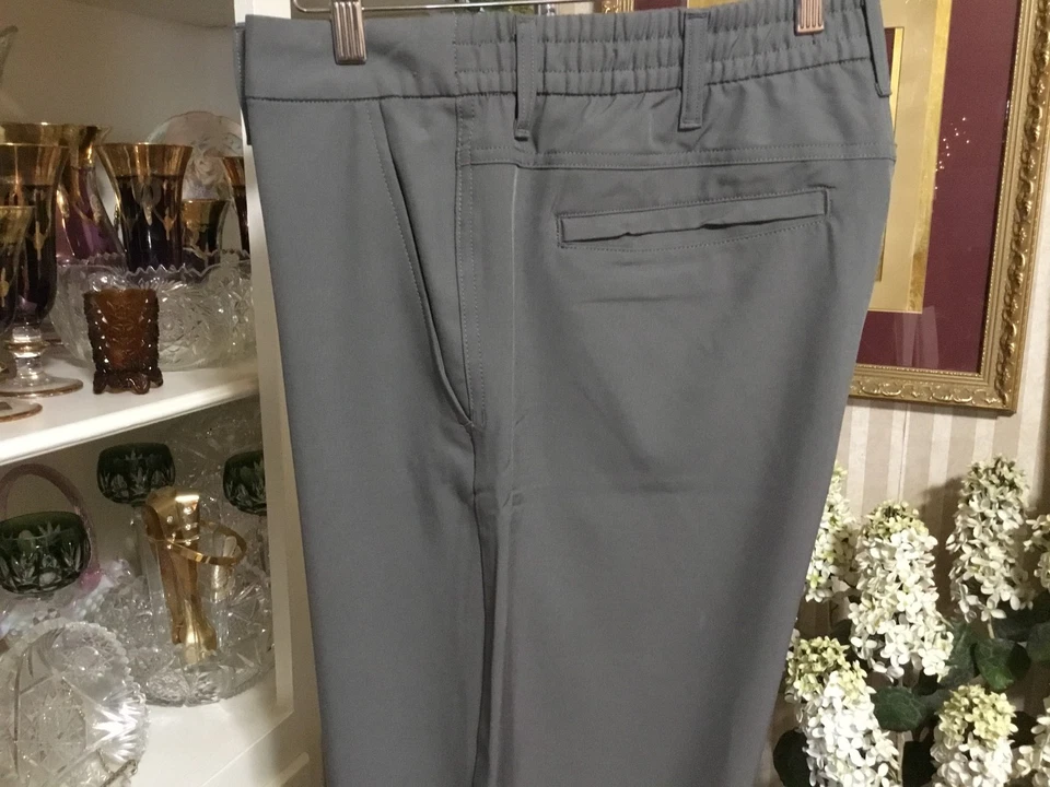 Мужские красивые серые брюки для гольфа Andrew Marc New York классный комфорт легкий уход 36x32 - Изображение 3 из 4