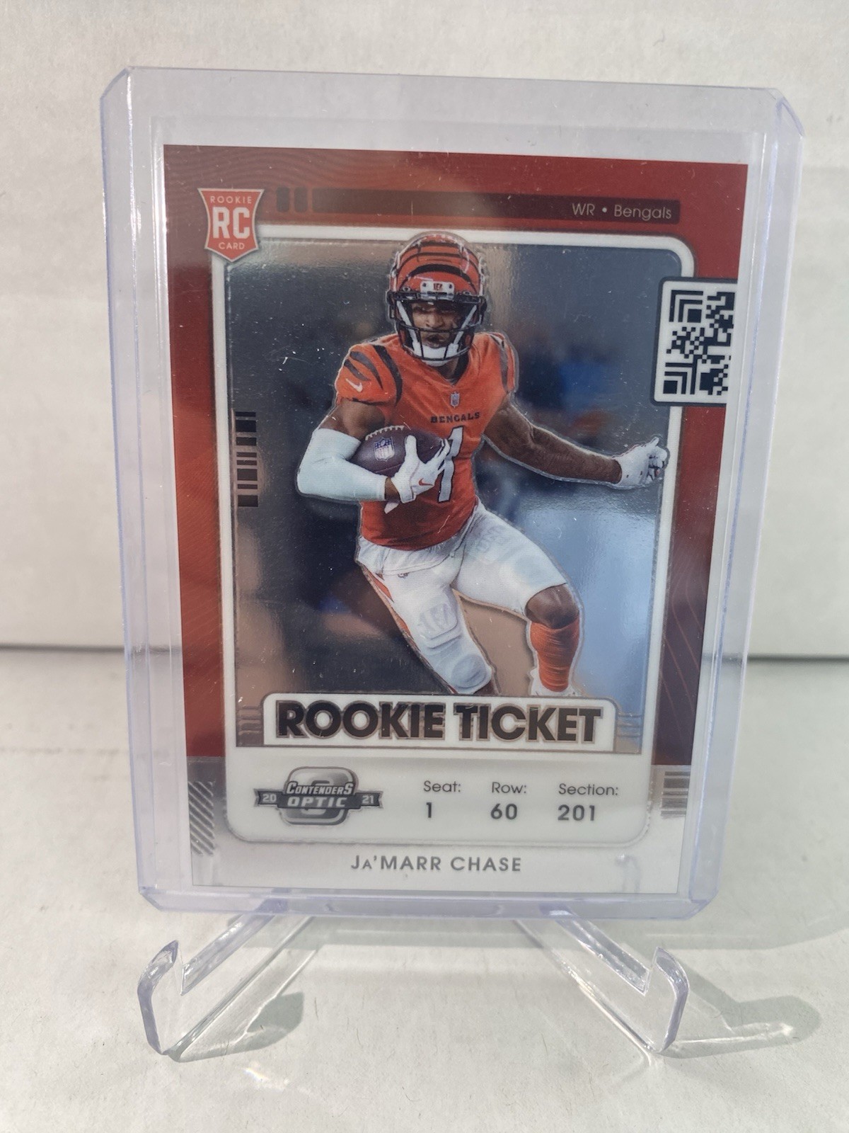 2021 Panini Contenders Optic Rookie Ticket Ja'Marr Chase #71 RC Bengals