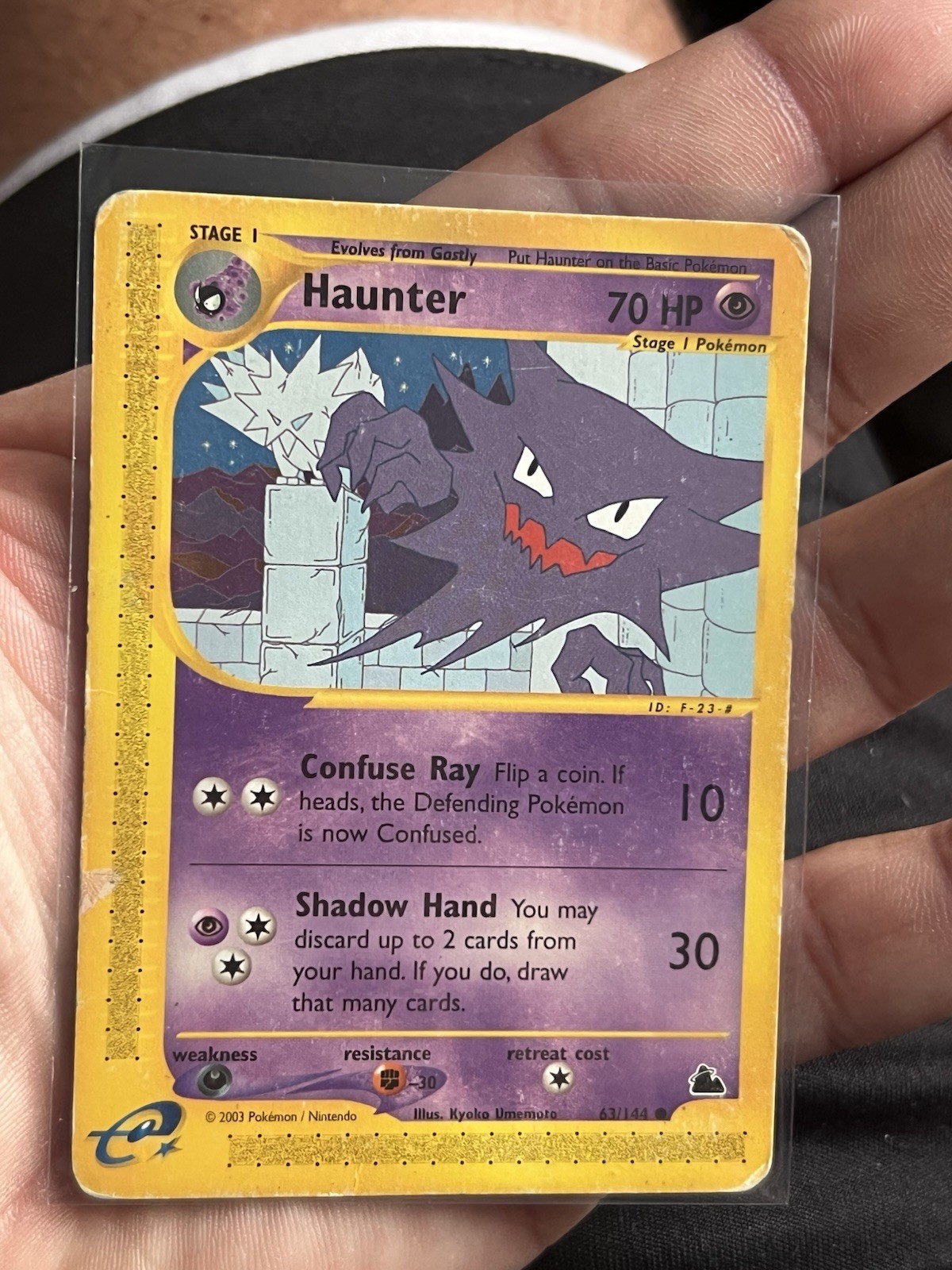 Pokemon Card - Haunter Skyridge 63/144 Common Damaged