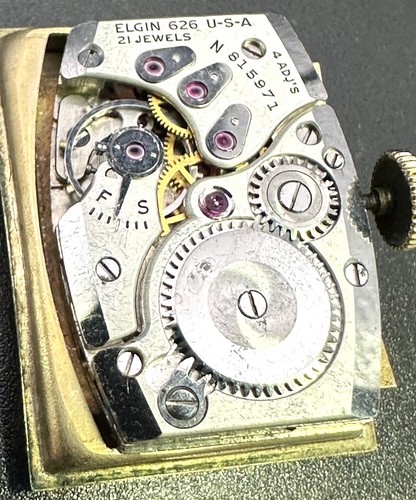 Vintage Unisex 14k GF LORD ELGIN 21 Jewels Winding Watch 1940s Cal 626 EXCELLENT - Picture 7 of 10