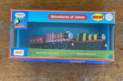 Learning Curve Wooden Thomas Train Adventures of James! Team Colors & Busy Bee!