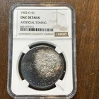 1902-O New Orleans Silver Morgan UNC Details “artificial Toning “