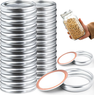 24 Sets Mason Jar Deckel - Wiederverwendbar, robust, luftdicht, für Gläser & Fla