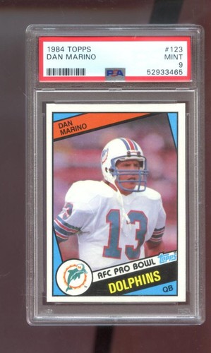 1984 Topps #123 Dan Marino RC ROOKIE RC MINT PSA 9 Graded NFL Football Card