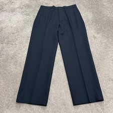 Vintage Levi's Action Slacks Dress Pants Mens 36x29 Navy Blue Flat Front Trouser