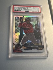 2018 Bowman Chrome #BCP-186 Kristian Robinson Refractor /499 PSA 10 Gem Mint