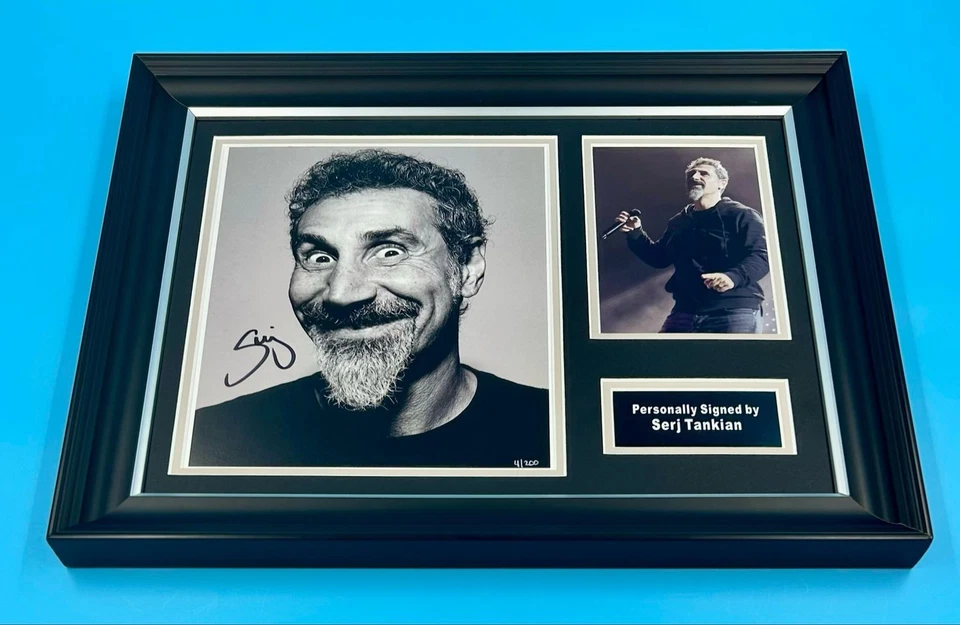 Serj Tankian Signed Photo Framed & COA Autograph Auto System Of A Down Poster - Image 4 of 4