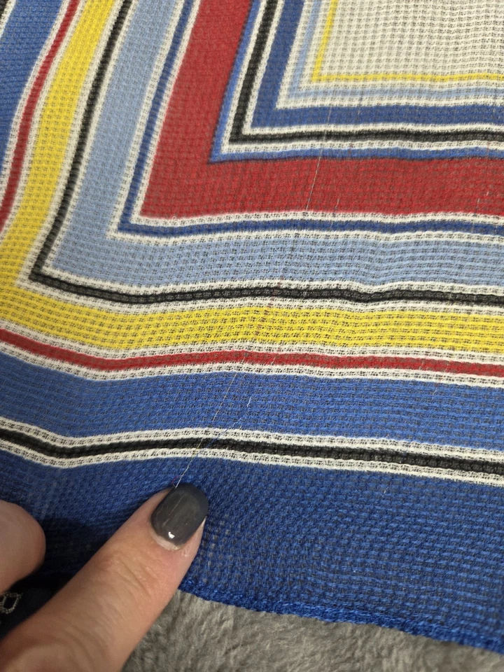 Vintage Ralph Lauren Square Scarf Textured 16x17 Pocket Square Made In Japan  - Image 4 of 4