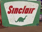 Vintage Sinclair Dino Gasoline 8x12 Sign Gas Pump Station