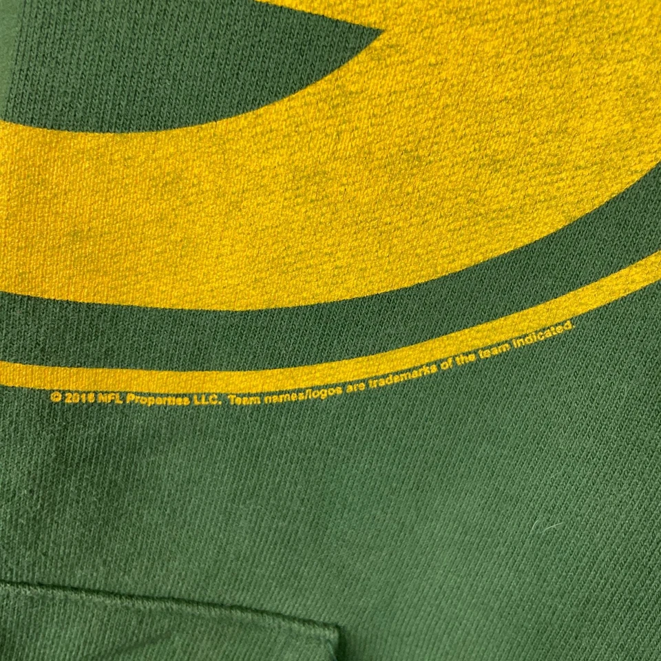 Sudadera pulóver con capucha verde Green Bay Packers de comida chatarra para mujer talla XS Foto 3 de 4