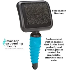 Master Grooming Tools LARGE SOFT SLICKER BRUSH Ergonomic DOG CAT Dematting Hair