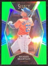 Michael Brantley 2022 Panini Select NEON GREEN PRIZM #/99 Houston Astros SP
