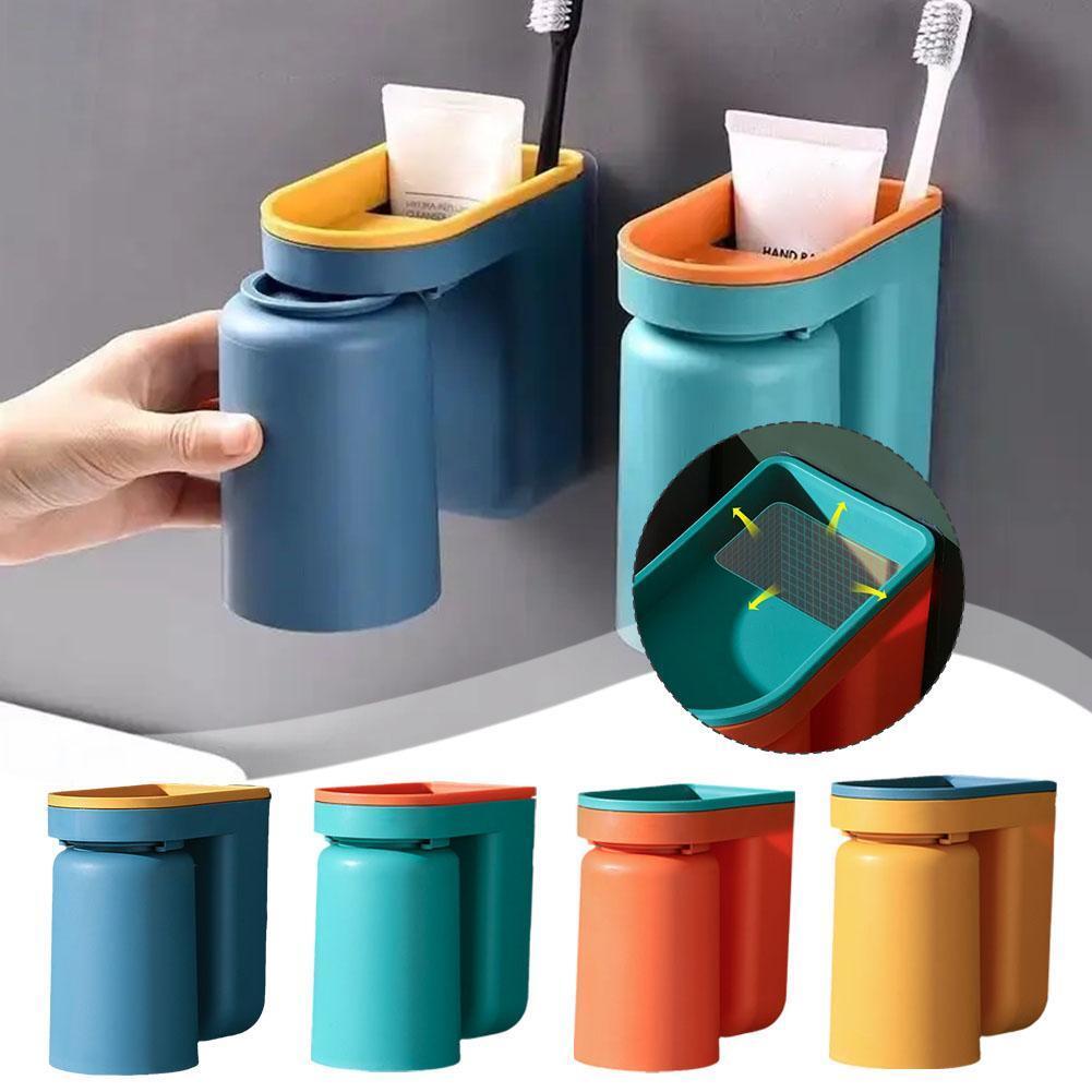 No Punch Toothbrush Cup Holder Q9P6 же ▲л