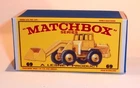 Matchbox Lesney No 69 Hatra Tractor Shovel Yellow Empty Repro E Style Box