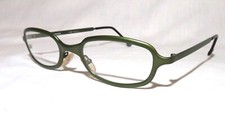 l.a. Eyeworks Puffer NEW NOS 2000' TITANIUM eyeglass frames Green 518m Italy