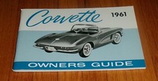 1961 Chevrolet Corvette Owners Operators Manual