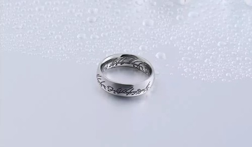 Men Lord of The Ring Inspired Fiery Elvish Inscription Engraved The One Ring - Picture 10 of 38