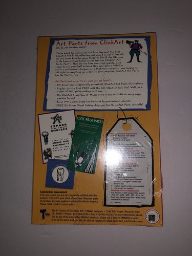 Click Art Art Parts Collection- Computer Software- SEALED NEVER OPENED 1996 - Picture 2 of 4
