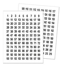  1- 216 WHITE STICKERS NUMBERED SEQUENTIAL 3/4" CIRCLE LABELS Consecutive