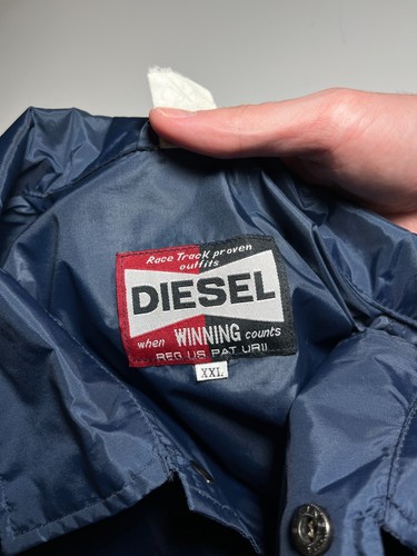 Vintage 90s Diesel Big Logo Lightweight Coach Jacket Size XXL - Bild 12 von 15